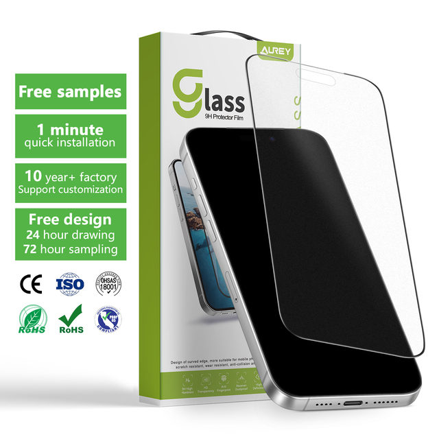 Aurey Factory Anti-Glare Tempered Glass Screen Protectors for iPhone 15 16 17 Pro Max Phone Protector
