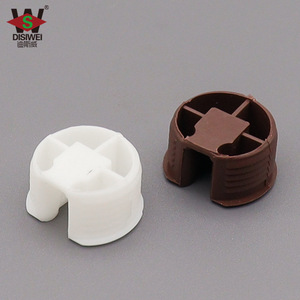 Connecteur en plastique 2-en-1 Disiwei pour support de panneau, quincaillerie de meuble, blanc et marron - Product Image 2