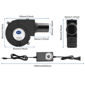 Souffleur Turbo DC 9733 avec Sortie - Ventilateur Réglable pour Barbecue, Poê<span class=keywords><strong>le</strong></span> et Chauffage <span class=keywords><strong>à</strong></span> Huile Usagée - Product Image 2