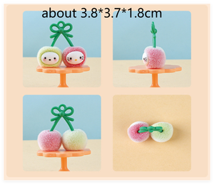 Maison de poupée miniature Kawaii, mini jouet pour enfant, <span class=keywords><strong>figurine</strong></span> de poupée en forme de cerise de dessin animé, charme 3D mignon en forme de fruit pour bricolage, surprise, sac aveugle porte-bonheur - Product Image 3