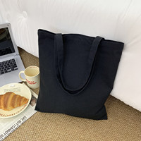 Sac fourre-tout long en toile de coton personnalisé et écologique pour femme, avec logo publicitaire recyclé et poignée longue