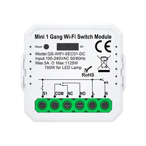 12V 24V akıllı yaşam kablosuz kuru kontak röle anahtar modülü NO NC WiFi + RF uzaktan kumanda anahtarı Alexa Google ev ile çalışır