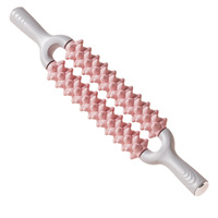 Rouleau de massage double rangée pour yoga, libération des fascias, roue de massage des jambes style Langlea, en PP, unisexe, emballage en boîte