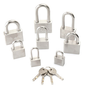 Cadenas à manille longue normale de qualité supérieure en acier inoxydable 38mm cadenas anti-coupure en acier inoxydable - Product Image 3