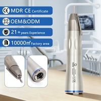 Pièce à main droite à fibre optique dentaire 1:1 pièce à main à turbine à basse vitesse avec tube d'eau équipement de dentisterie