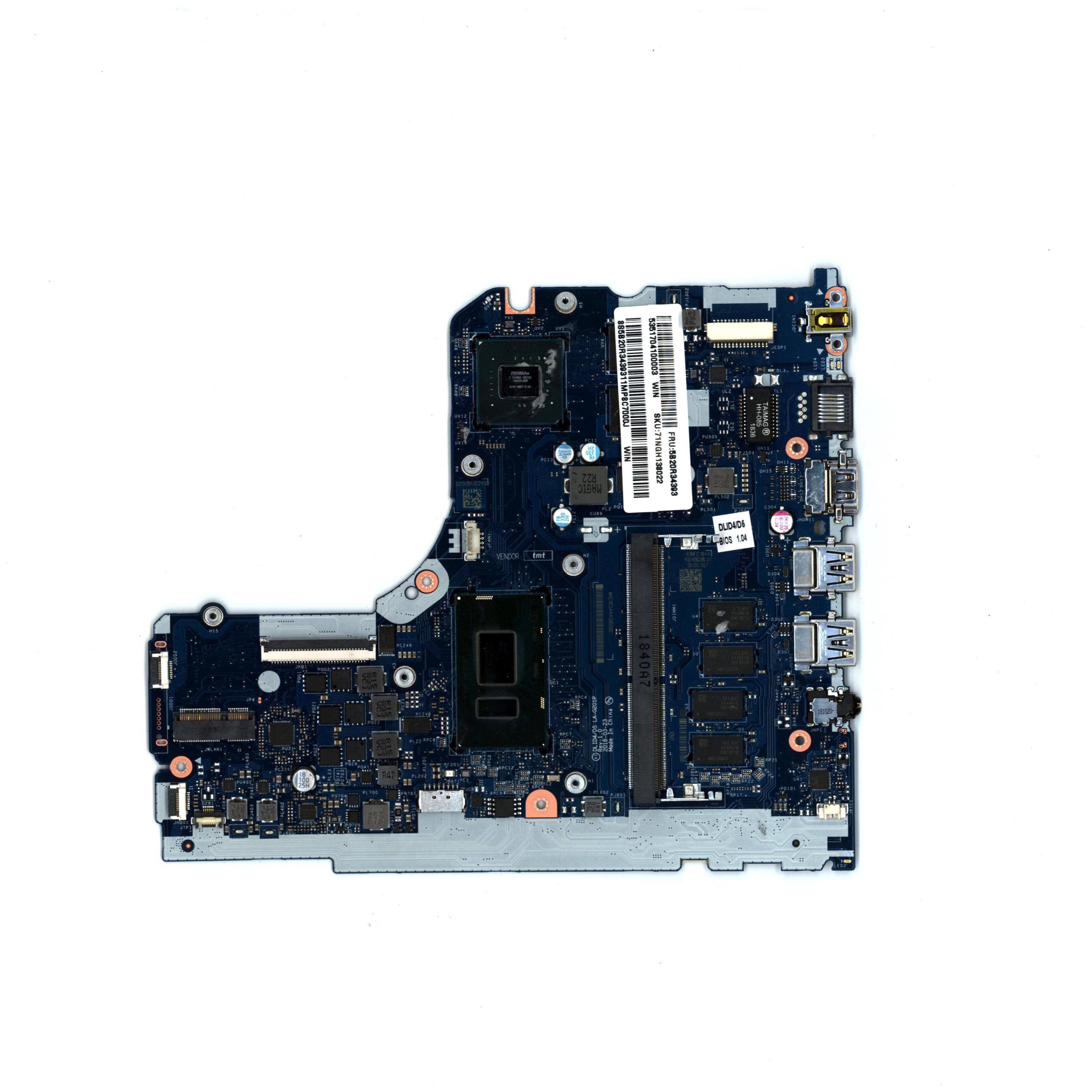 Lenovo Ideapad 130-15IKB Laptop Motherboard with I3-8130U, I5