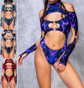 Combinaison courte KOMIOH KM-YB001, barboteuse sexy pour la plage, body léger uni, maillot de bain d'été - Product Image 1