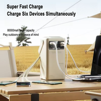 Batterie Externe Haute Capacité Power Station PD22.5W Charge Rapide 80000 mAh avec Câbles pour Camping