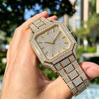 Montre pour homme en moissanite certifiée GRA, couleur D, testée au diamant, avec réserve de marche automatique