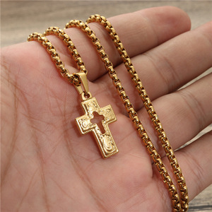 <b>Cross</b> Pendant Necklace Zinc Alloy Unisex Gift Jewelry Hip Hop Style - Product Image 2