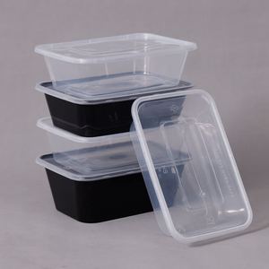 Récipient alimentaire hermétique en plastique jetable sans Bpa à emporter congélateur à <span class=keywords><strong>micro</strong></span>-ondes boîte de rangement pour déjeuner transparente chauffante et étanche - Product Image 1