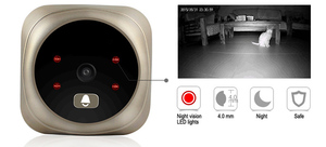 Máy Chụp Mắt Cửa Kỹ Thuật Số Thông Minh Máy Chụp Ảnh CHUÔNG CỬA Điện Nhìn Đêm An Toàn Kèm Nút Bấm - Product Image 2