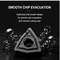 Inserto de Torneado Triangular con Recubrimiento PVD WNMG080404MS / WNMG080408MS KC5010 para Torno CNC - Kennametal