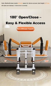 침대에 누워 있는 환자를 위한 조절 가능한 유압식 이동 의자, 침대에서 화장실, 욕실 변기까지 이동, 의료용, 침대 옆 - Product Image 3