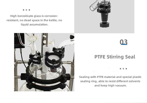 Glass Reactor for Petrochemical Industry Automatic <b>Control</b> High Safety Energy Saving Features Durable Design for - Product Image 4