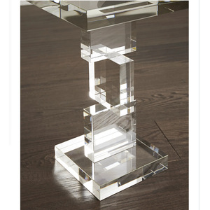 Italian Style Round <b>Coffee</b> <b>Table</b> Acrylic Transparent K9 Crystal Minimalist Living Room Side <b>Table</b> Decorative - Product Image 3