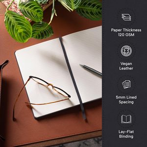 High Quality MY MOON PIE Business <b>A5</b> Hardcover Leather <b>Lined</b> 80-120gsm Organizer/Planner Journal <b>Notebooks</b> Gift Customized Logo - Product Image 3