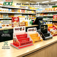 Présentoir en mousse PVC facile à assembler, présentoir multi-grilles personnalisé pour la promotion en supermarché et au détail