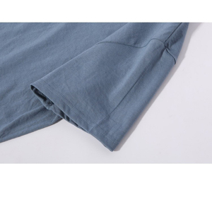 180 GSM giá rẻ unisex người đàn ông 50% Cotton 50% <span class=keywords><strong>Polyester</strong></span> CVC vải màu rắn crewneck T-Shirt - Product Image 3