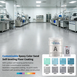 Personnalisé par le fabricant pour <span class=keywords><strong>les</strong></span> hôpitaux - Sol d'entraînement auto-nivelant en sable coloré époxy antidérapant BlueKingfisher - Product Image 1