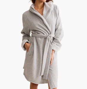 Peignoir à capuche pour femme, épais, doux, absorbant, à séchage rapide, en polaire, chaud, pour <span class=keywords><strong>le</strong></span> bain <span class=keywords><strong>et</strong></span> la nuit, modè<span class=keywords><strong>le</strong></span> international - Product Image 1