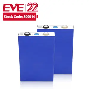 Eve bateria recarregável lf90k lifepo4, células de bateria 90ah 3.2v para carro de alta potência ev, sistema solar automotivo