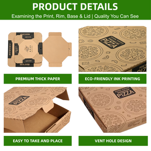 Eco Friendly <b>Biodegradable</b> Recycled Food Grade <b>Paper</b> Box Custom Logo Disposable Takeout Packaging - Product Image 2