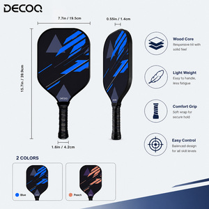 Ensemble de raquettes de pickleball, 2 raquettes, 4 balles, portable, écologique, durable, en bois de peuplier, pour débutants, divertissement familial en plein air, kit de démarrage - Product Image 5