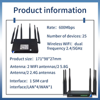 Routeur 4G LTE externe sans fil avec emplacement pour carte SIM, port Ethernet, routeur sans fil 4G de qualité industrielle, Wifi 2.4G plus rapide et plus puissant