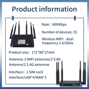 Routeur 4G LTE externe sans fil avec emplacement pour carte SIM, port Ethernet, routeur sans fil 4G de qualité industrielle, Wifi 2.4G plus rapide et plus puissant - Product Image 4