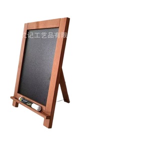 Support d'affichage de bureau en bois, mini tableau noir pour la maison, le restaurant, la publicité de mariage, avec surface de tableau noir - Product Image 3