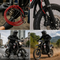 Tuyau de frein en acier inoxydable AN3 PTFE de qualité usine, ligne de frein avant universelle pour moto Honda Yamaha Suzuki