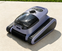 Robot de nettoyage de piscine de haute qualité pour l'extérieur/l'intérieur, sans fil, escalade des murs