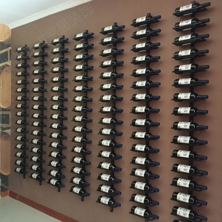 Casier à vin modulaire empilable Support de stockage de vin Porte-vin en acier inoxydable Étagères murales d'affichage