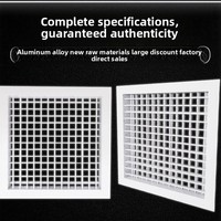 Grille d'aération carrée rectangulaire en alliage d'aluminium à lamelles réglables, pour montage au plafond, pour système de ventilation domestique CVC