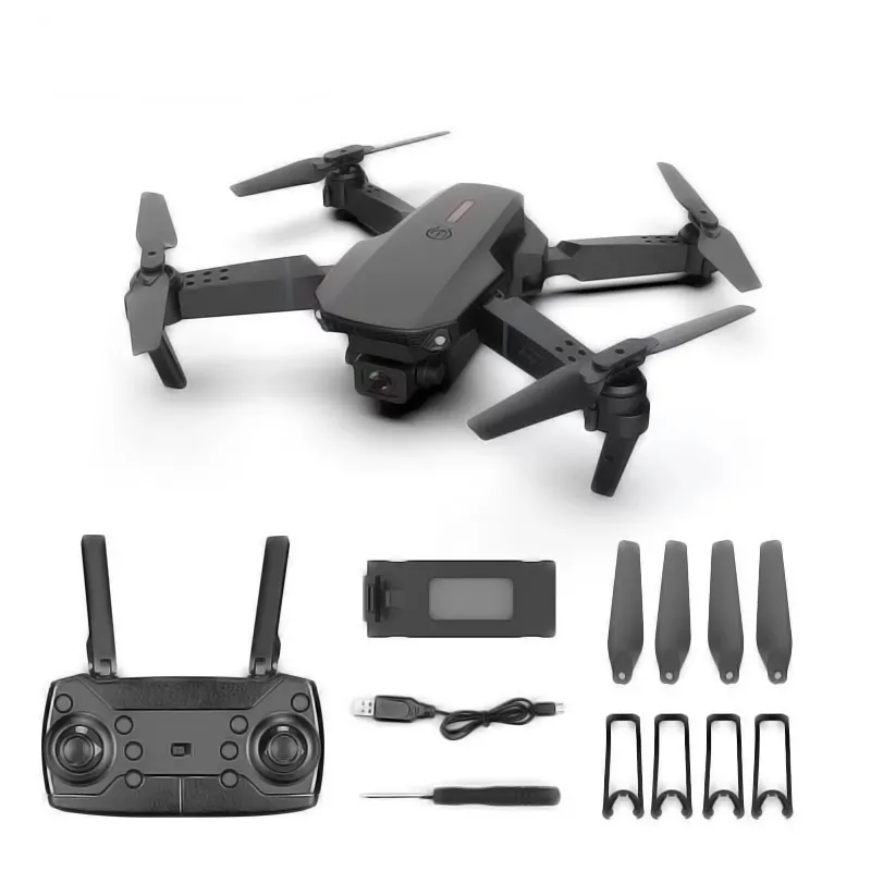 E88 4k Hd With Wide-angle Camera Wifi 1080p Real-time Transmission Fpv Follow Me Rc Quadcopter Mini Drone