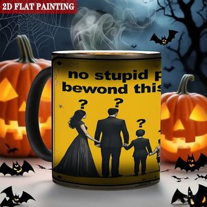 Frosted Black 11oz <b>Ceramic</b> <b>Mug</b> Heat Sensitive Sublimation Cup With 2D Flat Painting Design - Product Image 6