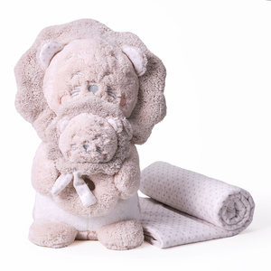 Ensemble cadeau pour bébé en gros 2025, <span class=keywords><strong>couverture</strong></span> en polaire douce et ours en peluche - Product Image 5