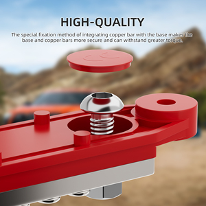 Barra de Distribución de Energía de Cobre 275A, 2 Postes M8 y 14 Tornillos M4, para Sistemas Solares, Automotrices y Marinos - Product Image 4