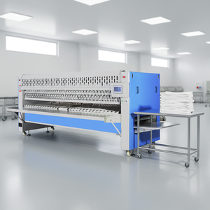 Nouvel équipement de blanchisserie commercial automatique : machine à plier les draps et séchoir industriel pour le pliage automatique des draps - Product Image 1