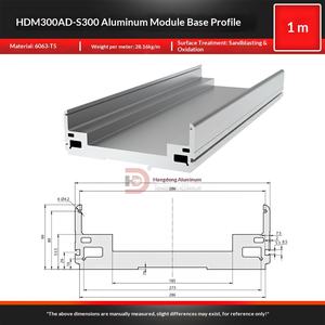 HDM300AD-S300 Profil de base de module en aluminium pour <span class=keywords><strong>table</strong></span> coulissante à vis mère d'automate robotique, Série 1000, Accessoires de découpe - Product Image 5