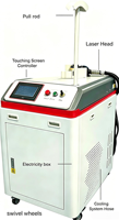 Machine de nettoyage au laser pulsé 500W, élimination de la rouille, décapage de la peinture, nettoyeur laser portable pour le nettoyage des surfaces métalliques