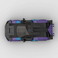Compatible avec les briques de construction de marque, voiture de course MOC, assemblage éducatif, bricolage, jouets de construction en plastique pour enfants