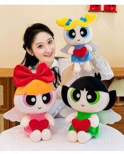 Peluche Super Morbido delle Powerpuff Girls, Imbottito in Cotone PP, Giocattolo in Peluche dei Mini Eroi dei Cartoni Animati, Regalo all'Ingrosso - Product Image 6