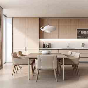 Buffet élégant en bois avec rangement intelligent pour salle à manger et cuisine - Product Image 2