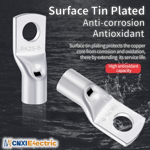 CNXI, сверхмощные кабельные наконечники для аккумуляторных батарей, тонированная медная трубка, быстросъемный наконечник, соединяющий автомобильные пустые проушины, трубчатые кольцевые клеммы - Product Image 3