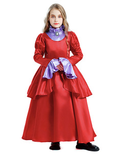 Robe de princesse victorienne pour enfants, tenue de cour vintage pour fête du thé, spectacle sur scène, déguisement de concours – Grande vente d'Halloween - Product Image 1