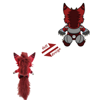 OEM ODM Peluche personnalisée en fourrure douce Jouet en peluche personnalisé Loup Chien Peluches avec fourrure artificielle pour Furryartist