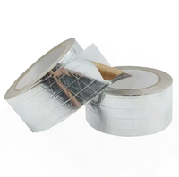 Ruban adhésif en aluminium renforcé de fibre de verre, ruban en fibre de kraft renforcé de fibre de verre pour l'isolation des conduits HVAC, OEM personnalisé
