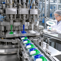 Lessive liquide en gel sous marque blanche, largement utilisée, capsules de lessive écologiques pour le lavage des vêtements